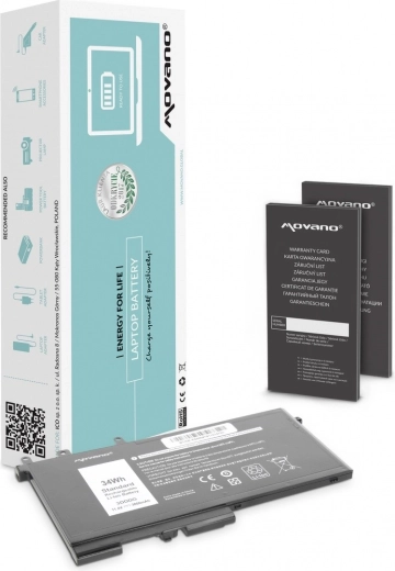 Movano baterie pro Dell Latitude 5280, 5480, 5495 a 5580 (3DDDG) 3000 mAh 34 Wh