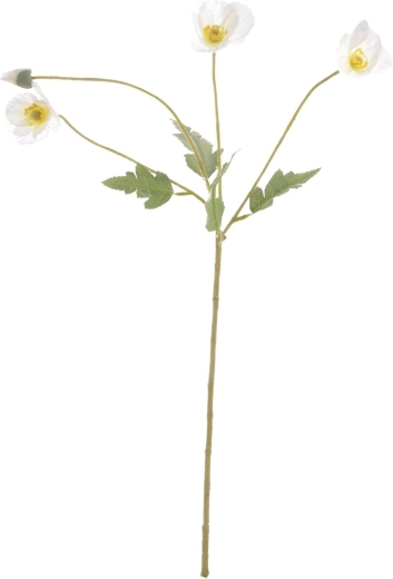 Umělá dekorativní květina vlčí mák bílý 58 cm
