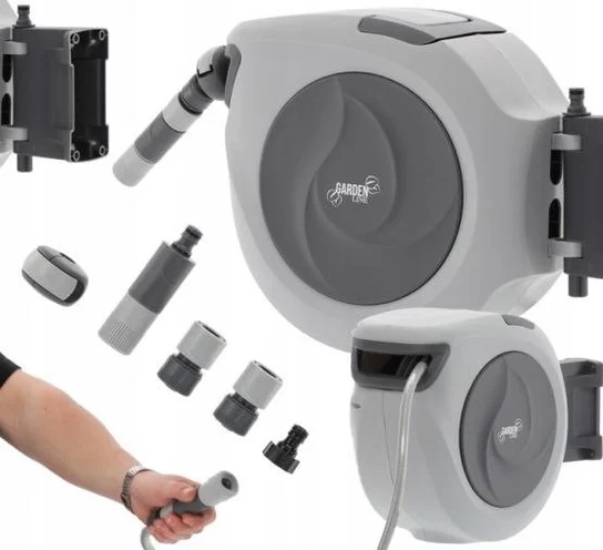Nástěnný naviják na zahradní hadici 30 m GARDEN LINE s automatickým navíjením