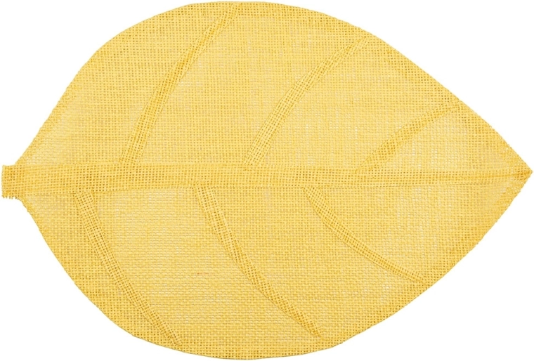 Prostírání ve tvaru listu žluté 33 × 48 cm