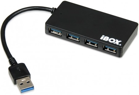 USB hub 3.0, 4 porty, slim, černý