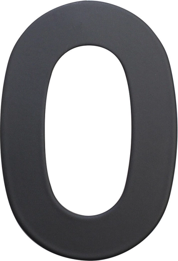 Domovní číslo 0, 75 mm, nerez, matná černá