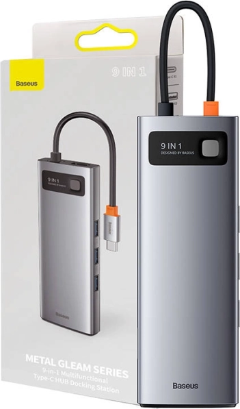 Multifunkční rozbočovač Baseus Metal Gleam Series 9v1