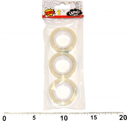 Průhledná lepicí páska 12 mm, 20 m, 3 ks