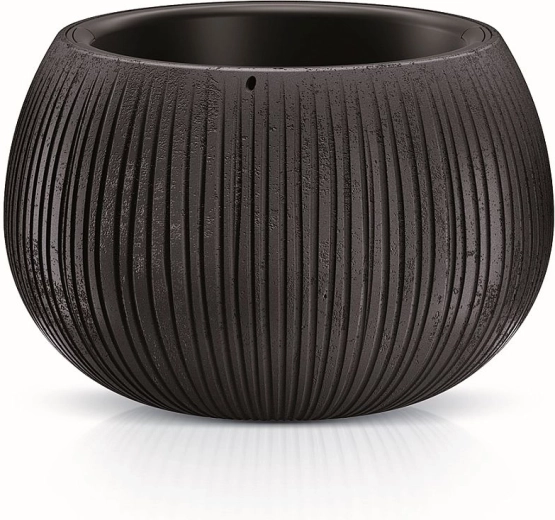 Květináč beton bowl s vložkou 14,4 cm – černý