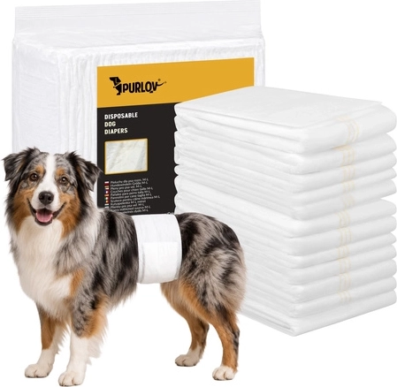 Jednorázové absorpční pleny pro psa Purlov M-L (12 ks)
