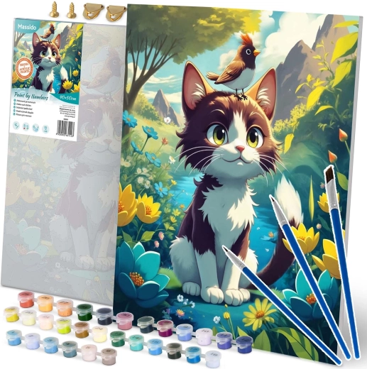 Malování podle čísel 40×50 cm – koťátko na plátně MASSIDO