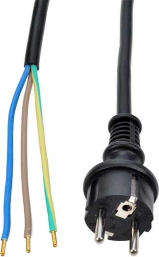 Solight flexo šňůra 10 m, 3 × 1,5 mm², gumová H07RN-F3, černá