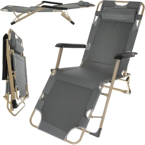 Zahradní lehátko "Osaka" šedé