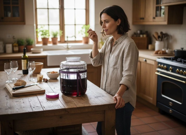 Obří kapacita 26 l pro víno, nálevy i kvašení