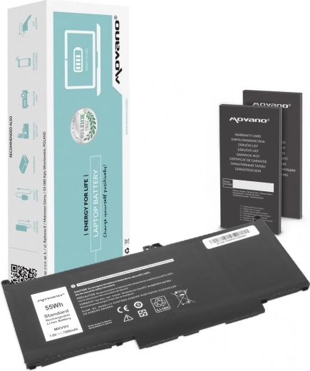 Movano baterie pro Dell Latitude 5300/5310/7200/7300/7400 7200 mAh (55 Wh)