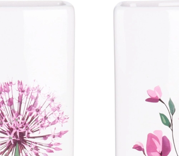 Kvalitní bílá keramika s květinovým motivem