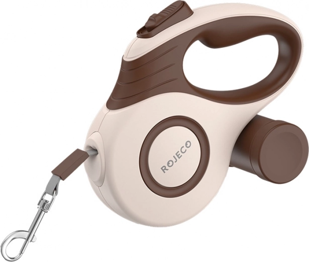 Automatické zatahovací vodítko pro psy Rojeco 5M hnědé