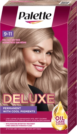 Palette Deluxe 9-11 chladná světle šedá růžová – permanentní barva na vlasy 50 ml
