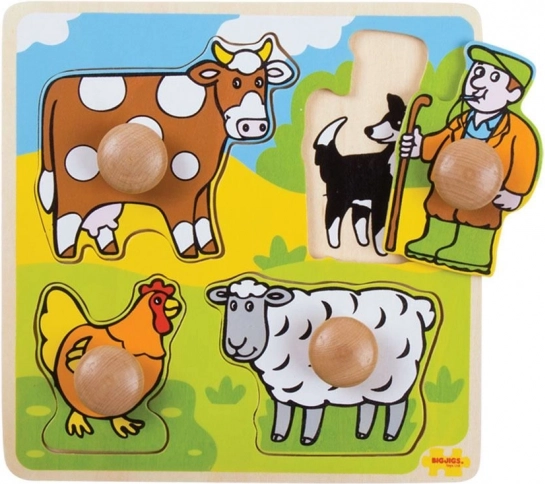 Bigjigs Toys vkládací edukativní puzzle farma