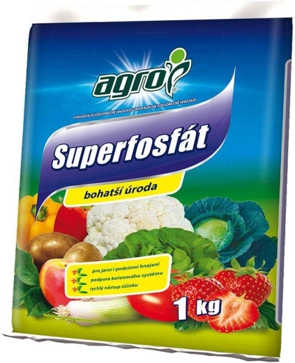 Superfosfát 1 kg Agro – koncentrované fosforečné hnojivo