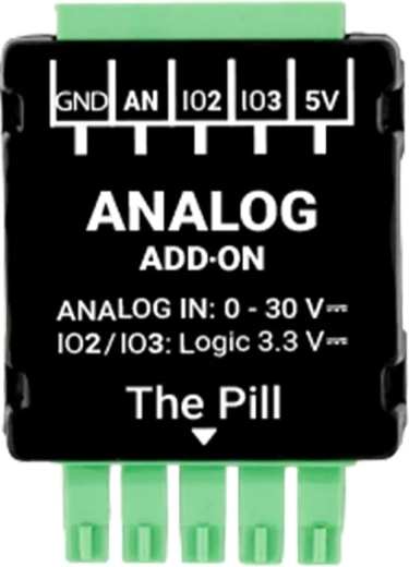 Shelly analogový modul 0–30 V pro Shelly the Pill