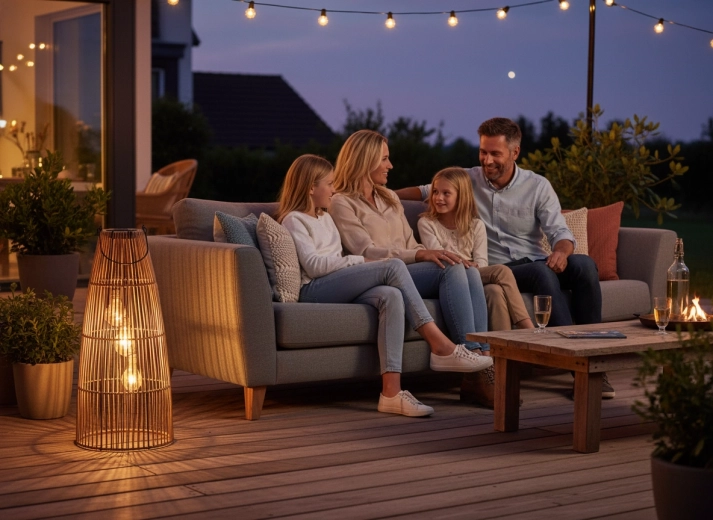 Atmosférické světlo pro venkovní posezení