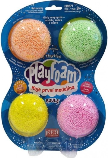 PlayFoam Boule třpytivá sada 4 barev – nešpinivá modelína