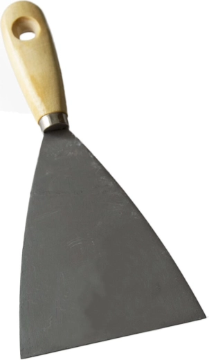 Nerezová špachtle klín 100 mm s dřevěnou rukojetí