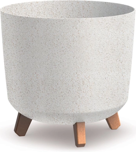Květináč Gracia Tubus Eco Wood 30 cm bílý