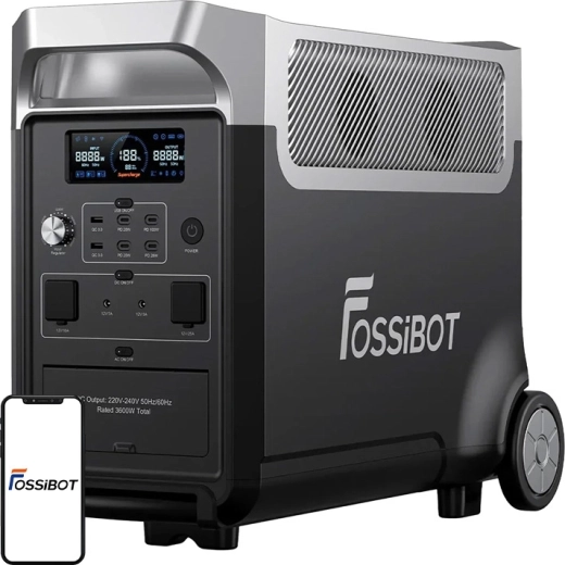 Fossibot f3600 pro přenosná nabíjecí stanice 3600 w (černá)