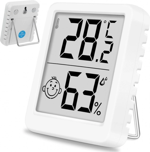 digitální teploměr a vlhkoměr mini s lcd displejem a magnetem