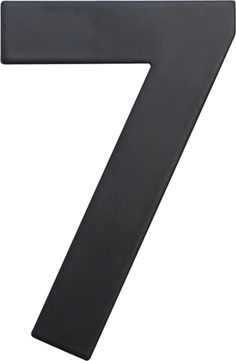 Domovní číslo 7, 75 mm, nerez, matná černá