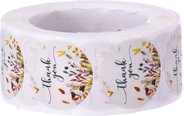 Elegantní květinový design s nápisem Thank you