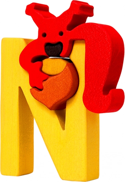 Fauna abeceda – písmeno N s veverkou