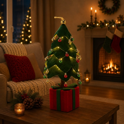 Vánoční LED dekorace zelený stromeček 70 cm