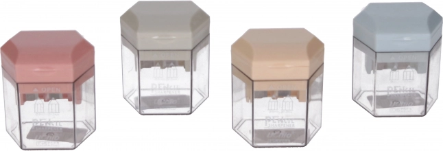 Ořezávátko na dvě tužky se zásobníkem