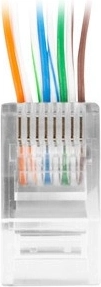 Průchozí RJ45 (8P8C) pro snadnější zakončení