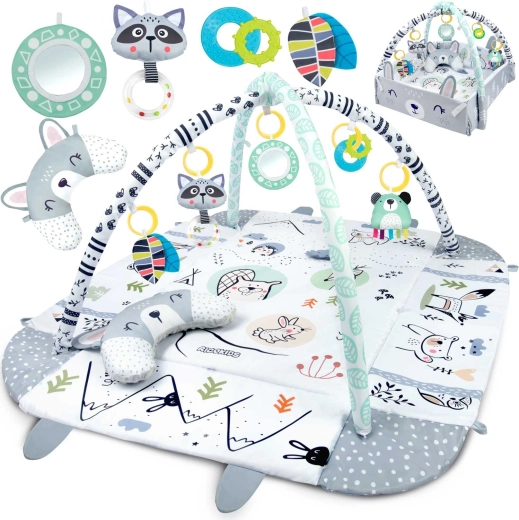 Interaktivní vzdělávací hrací deka 3v1 RICOKIDS Králíček 110 × 100 cm