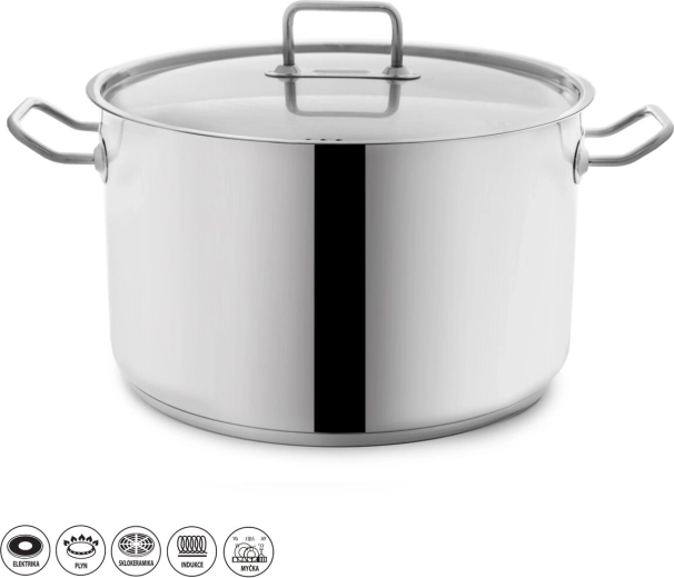 Nerezový kastrol Stock 21,5 l s poklicí