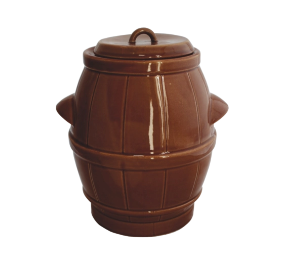 Keramický fermentační sud 5 l hnědý s vodním těsněním