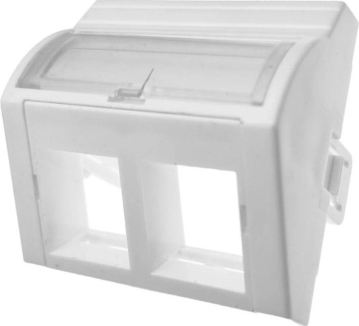 Adaptér 45×45 s úhlem, 2× RJ45