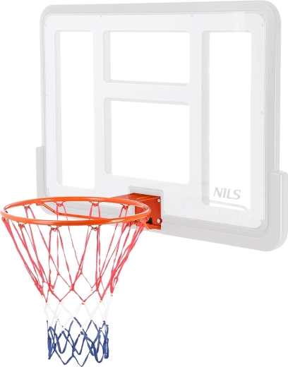 Basketbalová obroučka NILS na zeď s nylonovou sítí 45 cm