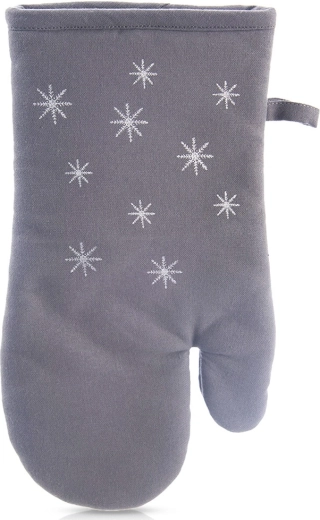 Bavlněná kuchyňská chňapka s magnetem šedá 32 cm