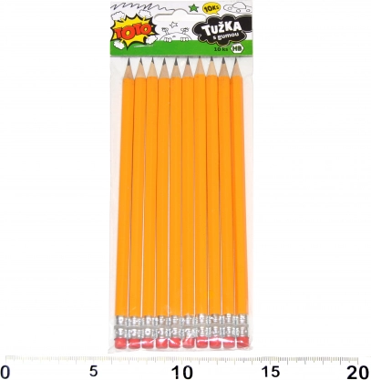Grafitové tužky HB s gumou – sada 10 ks