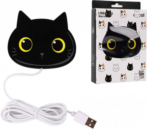 usb ohřívač nápojů s kočičím hrnkem