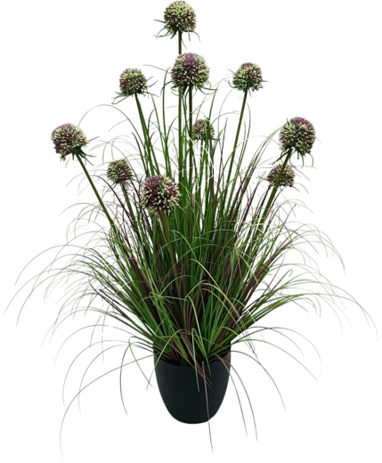 Umělý okrasný česnek v květináči fialový 90 cm Garden Line