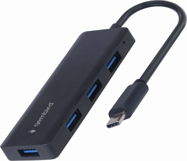 Gembird USB‑C hub 4× USB‑A (USB 3.1 Gen 1), černý