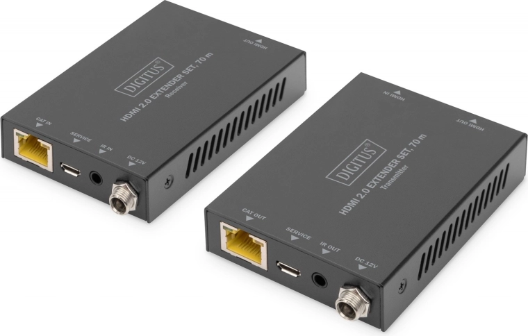 HDMI extender 70 m po síťovém kabelu s PoC, 4K 60 Hz