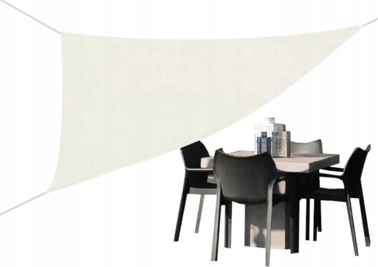 Trojúhelníková stínící plachta bežová 3 × 3 × 3 m