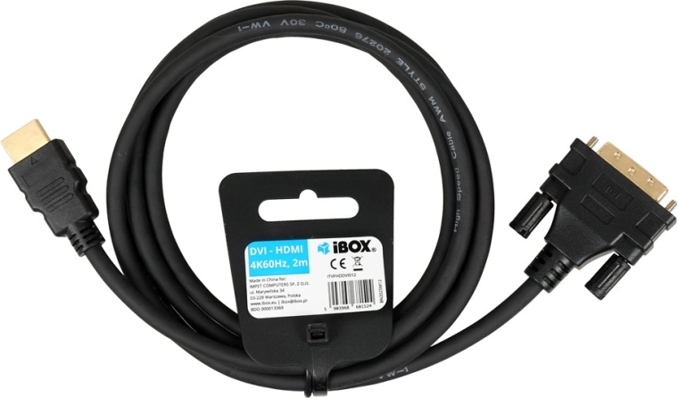Kabel HDMI na DVI 2 m (Full HD 1080p)