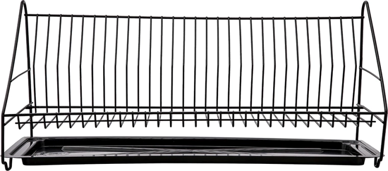 Odkapávač na nádobí 60 cm s odkapávacím tácem černý