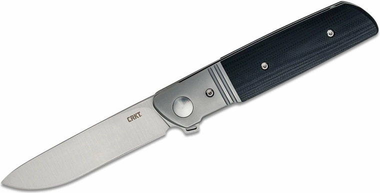 CRKT Bamboozled černý kapesní nůž s asistovaným otevíráním, D2, G10