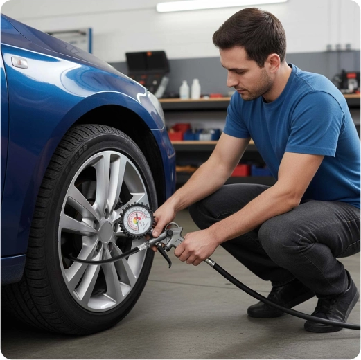 Přesné huštění s manometrem