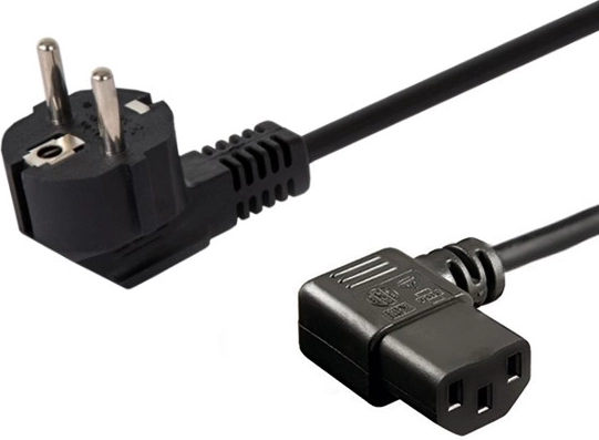 Napájecí kabel Schuko (M) úhlový - IEC C13 úhlový 1,8 m